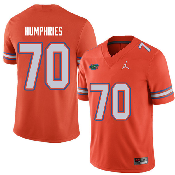 Jordan Brand Men #70 D.J. Humphries Florida Gators College Football Jerseys Sale-Orange - Click Image to Close